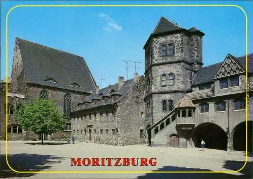 Ansichtskarte Halle (Saale) Moritzburg - Innenhof 1995