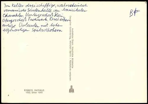 Ansichtskarte Einbeck Rathaus 1967