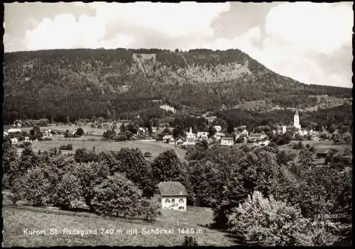 Sankt Radegund Panorama-Ansicht Kurort St. Radegund mit Schöckel 1965