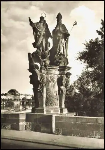 Prag Praha Karlův most, sv. Vincenc a sv. Prokop, Karlsbrücke 1970