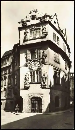 Postcard Prag Praha House No 175 in Karlova Street 1970