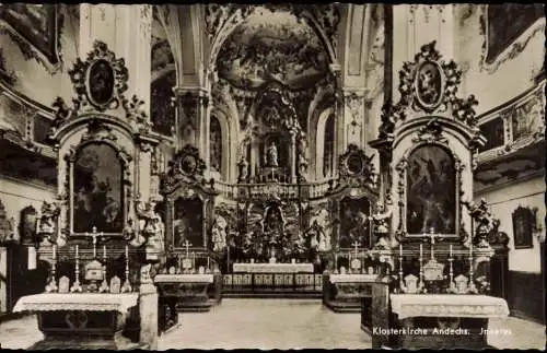 Ansichtskarte Andechs Kloster - Altar 1956