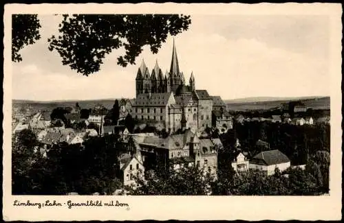 Ansichtskarte Limburg (Lahn) Gesamtbild mit Dom 1956