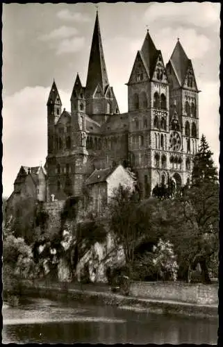 Ansichtskarte Limburg (Lahn) Dom Flußseite Fotokarte 1968