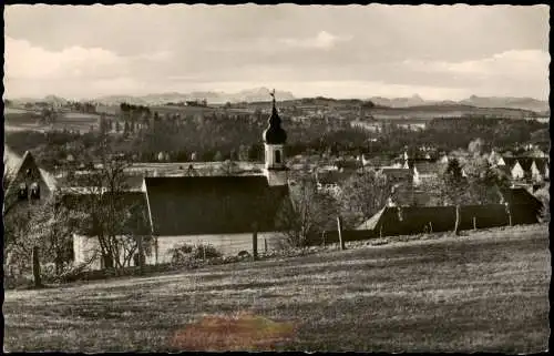 Ansichtskarte Wessobrunn Blick auf die Stadt 1964