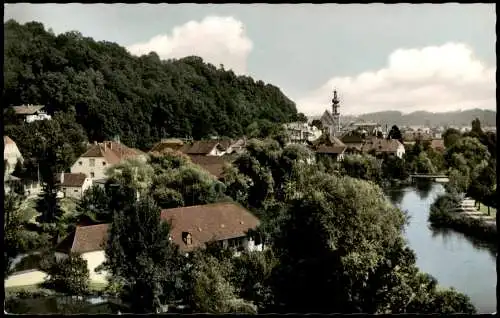 Ansichtskarte Trostberg Stadtpartie - Colorfoto AK 1963