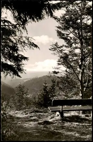 Ansichtskarte .Bayern Blick in den Frankenwald vom Abendfrieden 1968