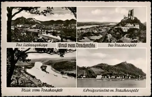 Ansichtskarte Königswinter 4 Bild Drachenfels 1959