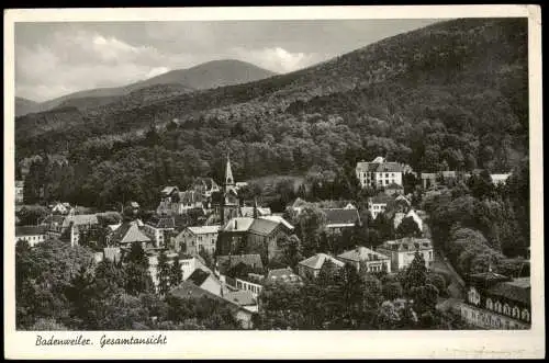 Ansichtskarte Badenweiler Gesamtansicht 1955