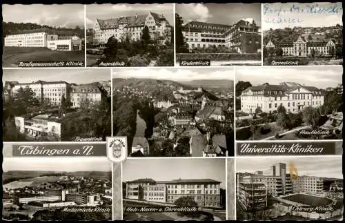 Ansichtskarte Tübingen Mehrbild AK Universitäts Kliniken 1963