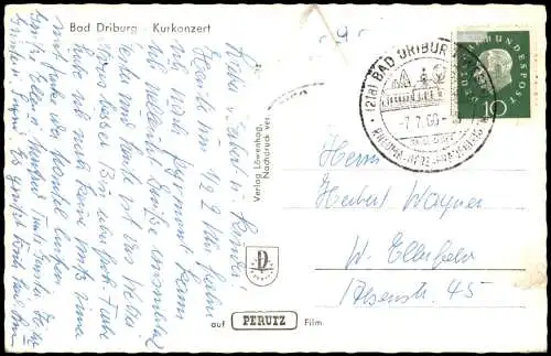 Ansichtskarte Bad Driburg Kurkonzert 1960