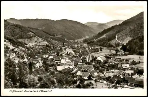 Ansichtskarte Lautenbach (Ortenaukreis) Blick auf die Stadt 1954