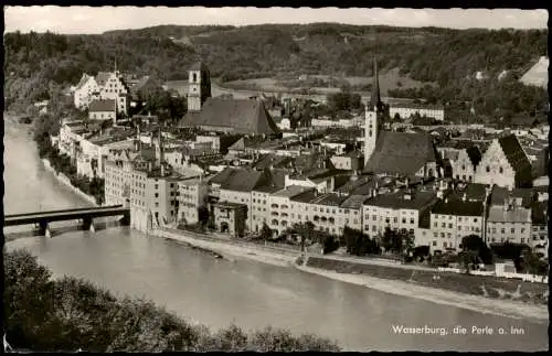 Ansichtskarte Wasserburg am Inn Blick auf die Stadt 1968
