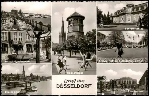 Düsseldorf Flughafen Radschläger Ballwerferin Botanischer Garten Mehrbild 1961
