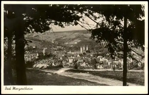 Ansichtskarte Bad Mergentheim Blick auf die Stadt 1954
