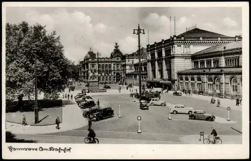 Ansichtskarte Hannover Hauptbahnhof - Autos 1939