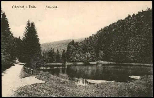 Ansichtskarte Oberhof (Thüringen) Silberteich 1915