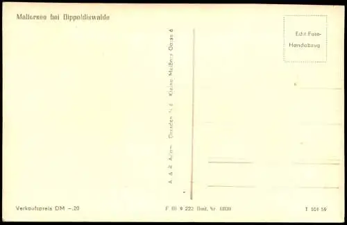 Ansichtskarte Malter-Dippoldiswalde Maltersee 1959