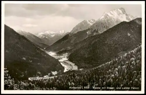 Ansichtskarte Hinterriß (Tirol) Risstal mit Risser- und Lalider Falken 1940