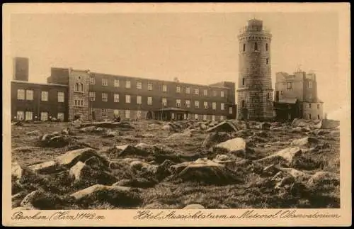 Ilsenburg (Harz) Brocken  Hotel, Aussichtsturm, Meteorol. Observatorium 1910