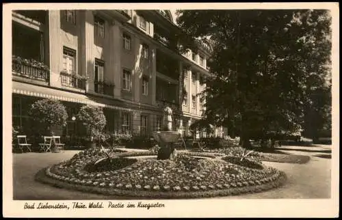 Ansichtskarte Bad Liebenstein Kurhaus Partie im Kurgarten 1940