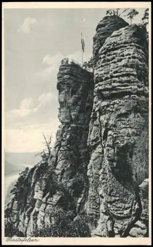 Ansichtskarte Rathen Basteifelsen (Sächsische Schweiz) 1920