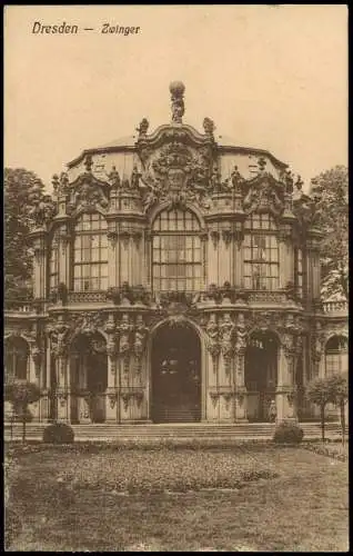 Ansichtskarte Innere Altstadt-Dresden Dresdner Zwinger 1920