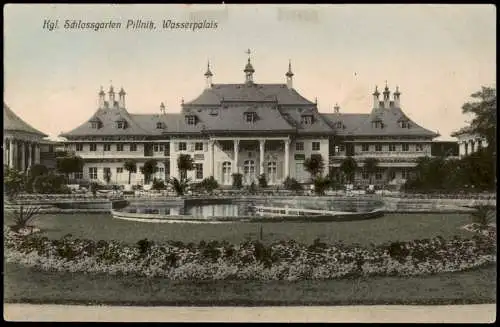 Ansichtskarte Pillnitz Kgl. Schlossgarten Pillnitz, Wasserpalais 1910