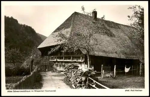 .Baden-Württemberg Altes Schwarzwaldhaus im Wiesental (Gschwend) 1942