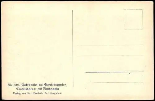 Ansichtskarte Berchtesgaden Gotzenalm bei Berchtesgaden 1930