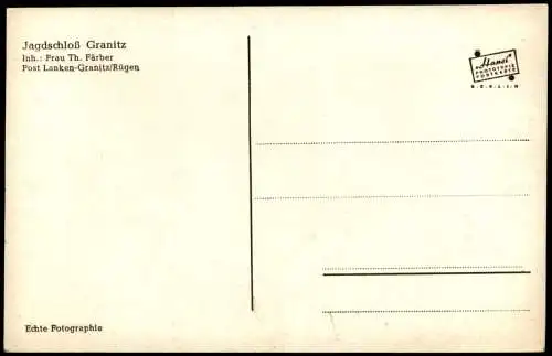 Ansichtskarte Binz (Rügen) Jagdschloss Granitz 1928