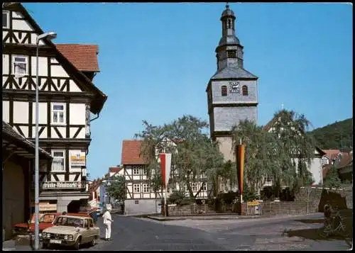 Ansichtskarte Helsa (Ibachtal) Straßenpartie 1988