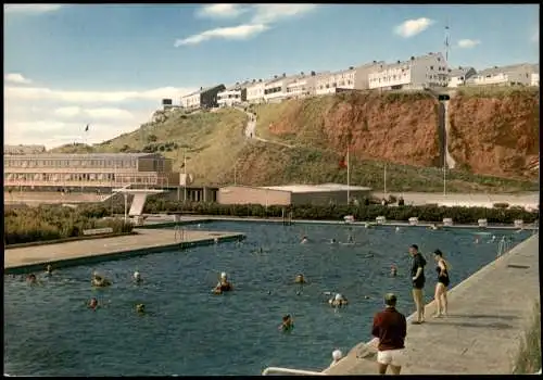 Ansichtskarte Helgoland (Insel) Seewasser-Thermalschwimmbad 1975