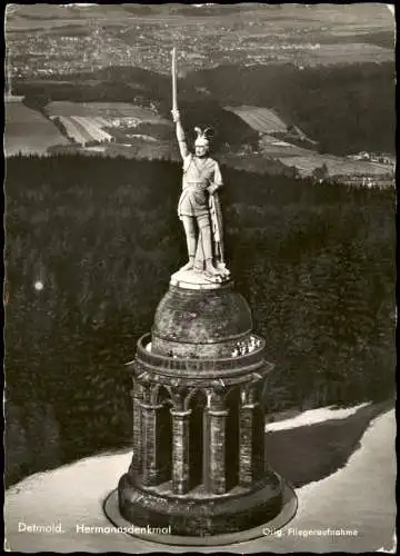 Ansichtskarte Hiddesen-Detmold Hermannsdenkmal 1965