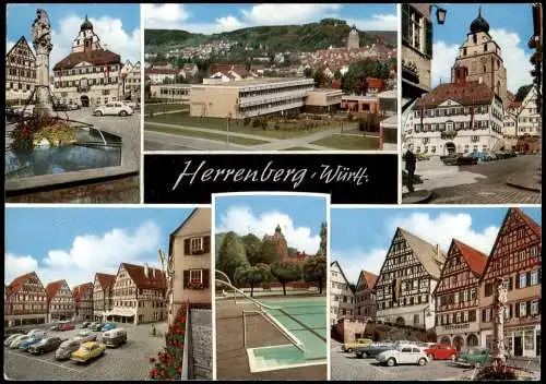 Ansichtskarte Herrenberg Mehrbildkarte diverse Ortsansichten 1978