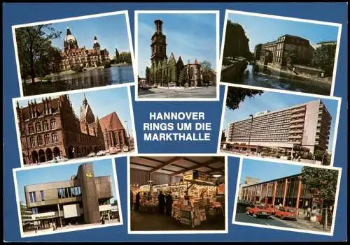 Ansichtskarte Hannover HANNOVER RINGS UM DIE MARKTHALLE (Mehrbild-AK) 1980