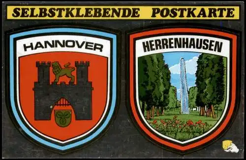 Ansichtskarte Herrenhausen-Hannover Aufkleberkarte 1985