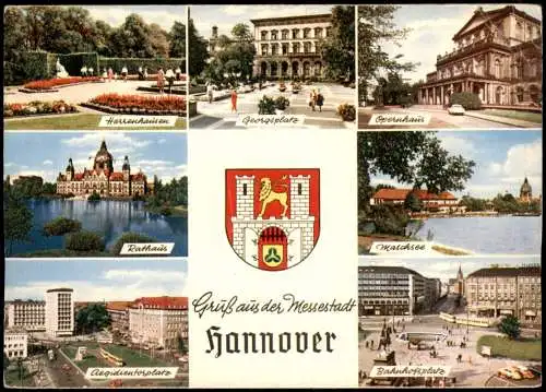 Ansichtskarte Hannover Mehrbildkarte Gruß aus der Messestadt 1965