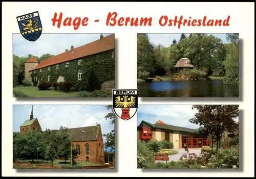 Berum-Hage (Ostfriesland) Mehrbildkarte Ansichten Hage Berum Ostfriesland 2000