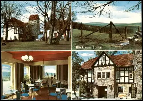 Fischbeck Hessisch Oldendorf Mehrbildkarte Weißes Haus Blick zum Süntel 1982