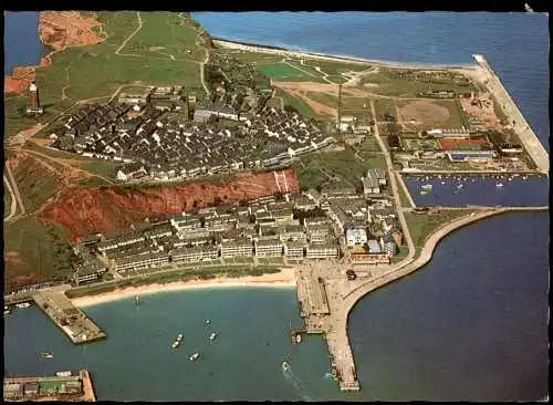 Ansichtskarte Helgoland (Insel) Luftbild Luftaufnahme aus Richtung Reede 1982