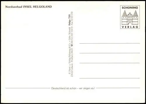 Helgoland (Insel) Luftbild Nordseebad INSEL Gesamtansicht v. Flugzeug aus 1990