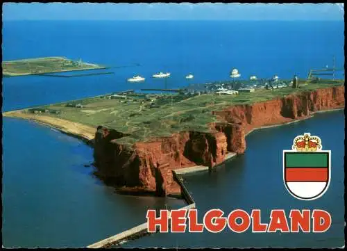 Ansichtskarte Helgoland (Insel) Luftbild Luftaufnahme von Westen 1992