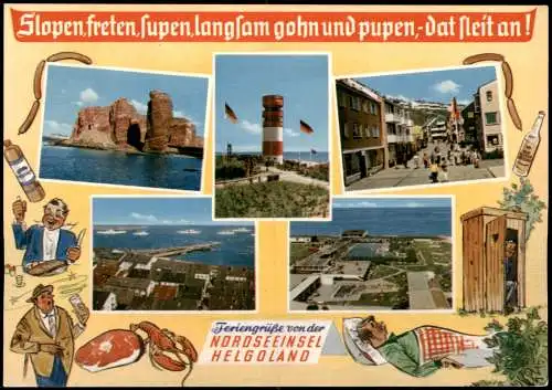 Ansichtskarte Helgoland  mit Ortsansichten 1978    Jubiläumsstempel 150 Jahre