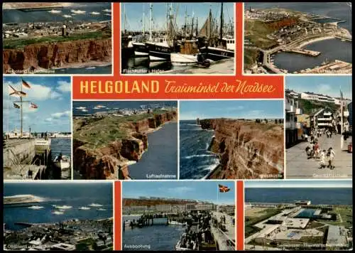 Helgoland (Insel) HELGOLAND Trauminsel der Nordsee (Mehrbildkarte) 1975