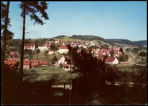 Heimbuchenthal (Spessart Unterfranken) Panorama-Ansicht, Ort im Spessart 1972