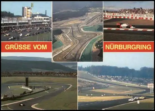 Adenau GRÜSSE VOM Nürburgring, Formel-1-Rennstrecke (Mehrbildkarte) 1975