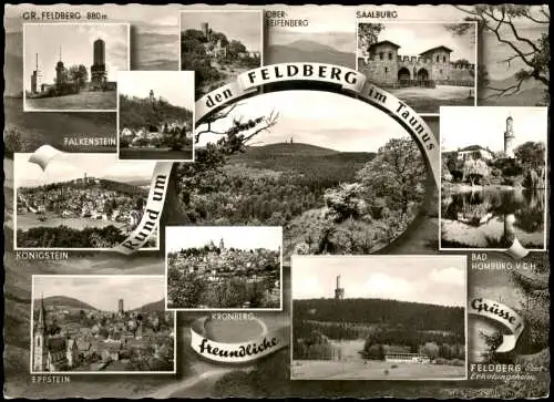 Schmitten (Hochtaunus) Großer Feldberg TAUNUS (Mehrbild-AK mit div. Orten) 1960