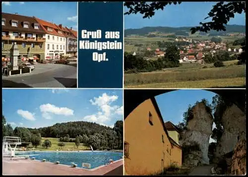 Bischofsreuth-Königstein Königstein Oberpfalz Mehrbild-AK u.a. Freibad 1980