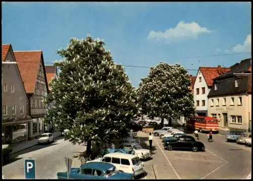 Ebermannstadt Ortsansicht, Autos div. alte Modelle, Bus, Geschäfte 1965